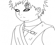 Coloriage gaara from naruto serie de manga